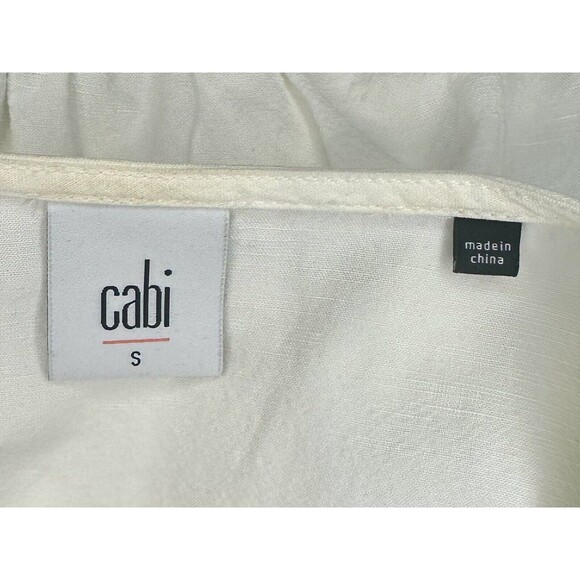 Cabi Piazza Jacket Linen Blend Double Breasted Button Down Cropped Size S EUC!!! - Picture 4 of 6